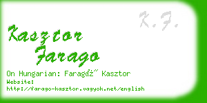 kasztor farago business card